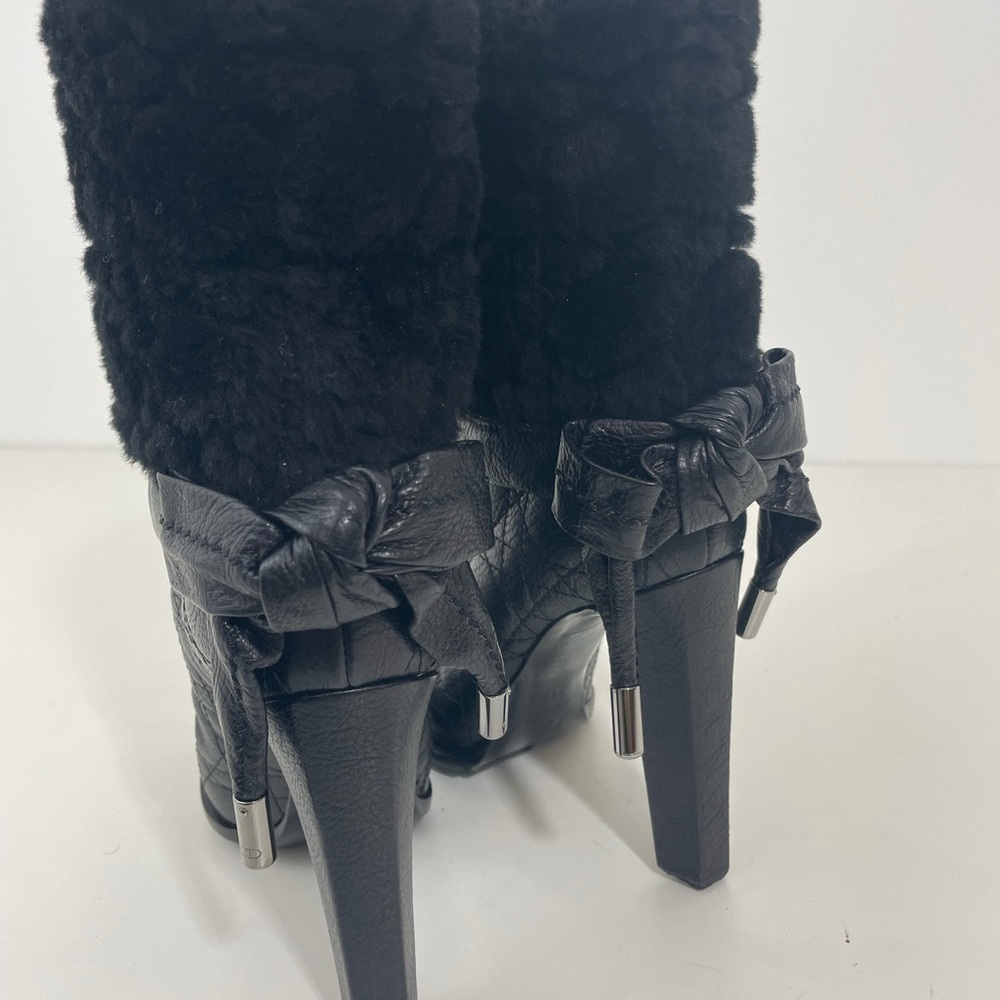 Dior Leather Snow Boots In Black - Picture 10 of 14
